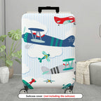 1-Piece Airplane Cloud Stripe Travel Luggage  Suitcase Luggage Cover, Stretch Protective Sleeve