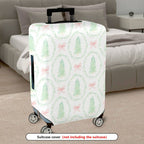 1-Piece Christmas Tree Bow Wreath Festive Holiday  Suitcase Luggage Cover, Stretch Protective Sleeve