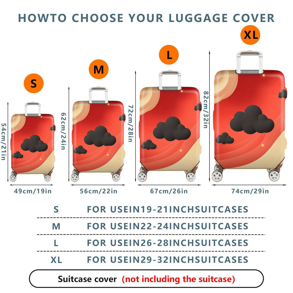 1-Piece Abstract Cosmic Starry Cloud Vibrant  Suitcase Luggage Cover, Stretch Protective Sleeve