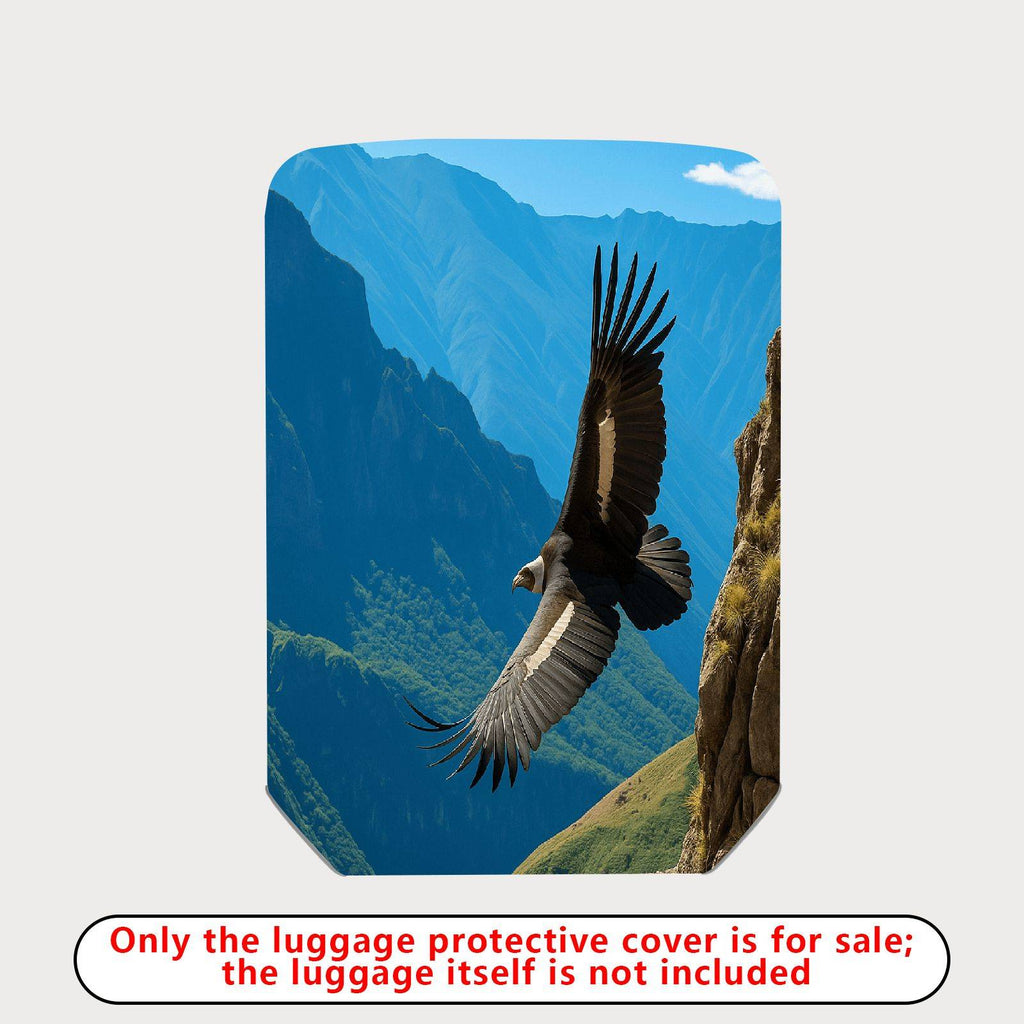 1-Piece Eagle Mountain Nature Landscape Travel Animal Wildlife  Suitcase Luggage Cover, Stretch Protective Sleeve