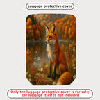 1-Piece Autumn Forest Fox Nature Landscape Artistic  Suitcase Luggage Cover, Stretch Protective Sleeve
