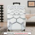 1-Piece Geometric Modern Abstract Monochrome Minimalist  Suitcase Luggage Cover, Stretch Protective Sleeve