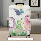 1-Piece Colorful Dinosaur Plant Animal Cute  Suitcase Luggage Cover, Stretch Protective Sleeve