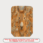 1-Piece Donkey Animal Nature Wilderness Art Cute  Suitcase Luggage Cover, Stretch Protective Sleeve