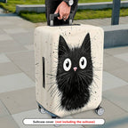 1-Piece Black Cat  Animal Cute Funny Stylish  Suitcase Luggage Cover, Stretch Protective Sleeve