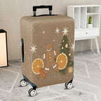 1-Piece Gingerbread Orange Cinnamon Christmas Holiday Star  Suitcase Luggage Cover, Stretch Protective Sleeve