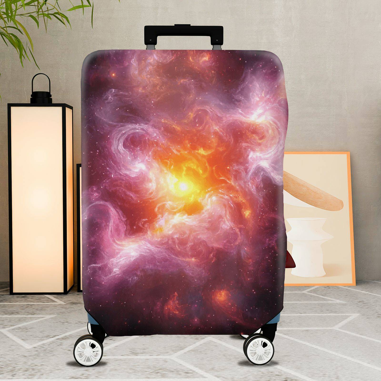 1-Piece Galactic Cosmic Star Nebula Universe Space  Suitcase Luggage Cover, Stretch Protective Sleeve