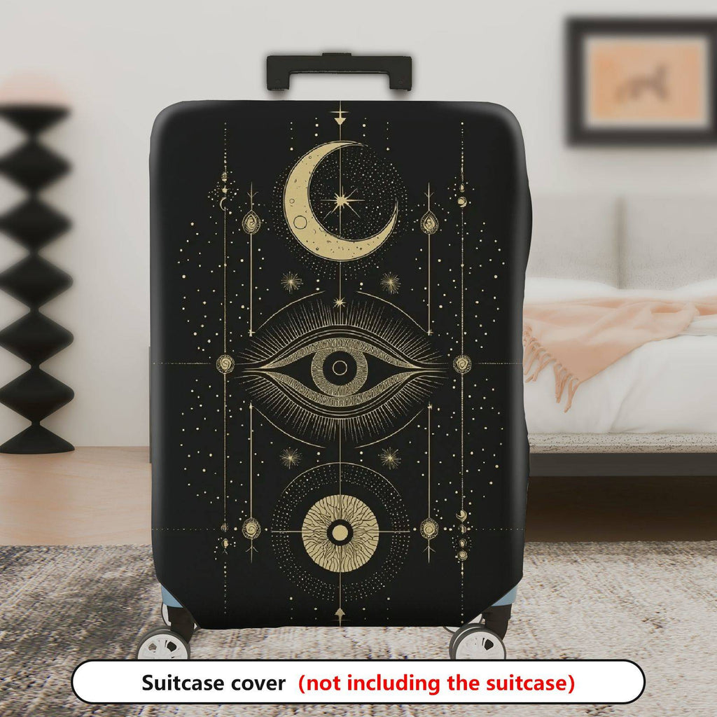 1-Piece Mystic Cosmic Eye Moon Starry Universe Constellation  Suitcase Luggage Cover, Stretch Protective Sleeve