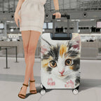 1-Piece Cute Adorable Cat Watercolor Animal Art  Suitcase Luggage Cover, Stretch Protective Sleeve