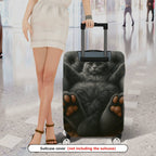 1-Piece Animal Paw Cushion Sofa Fluffy Playful Relax  Suitcase Luggage Cover, Stretch Protective Sleeve