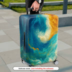 1-Piece Galaxy Wave Artistic Abstract Colorful Swirl Cosmic  Suitcase Luggage Cover, Stretch Protective Sleeve