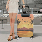 1-Piece Sunset Beach Tropical Birds Mountain Landscape Nature Scene  Suitcase Luggage Cover, Stretch Protective Sleeve