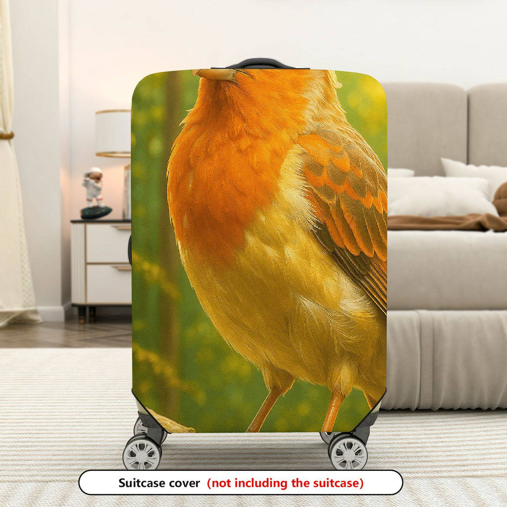 1-Piece Bird Nature Forest Art Cute Animal Wildlife  Suitcase Luggage Cover, Stretch Protective Sleeve