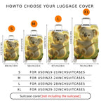 1-Piece Cute Koala Tree Forest Nature  Suitcase Luggage Cover, Stretch Protective Sleeve
