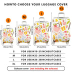 1-Piece Summer Beach Tropical Holiday Vacation Colorful Fun  Suitcase Luggage Cover, Stretch Protective Sleeve