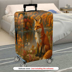 1-Piece Autumn Forest Fox Nature Landscape Artistic  Suitcase Luggage Cover, Stretch Protective Sleeve