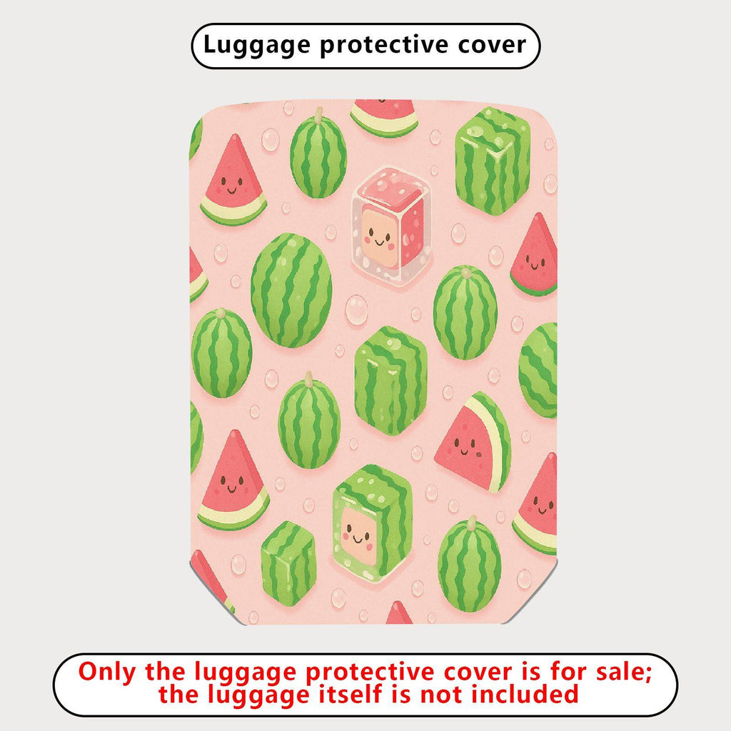 1-Piece Cute Watermelon Pink Fun Cheerful Playful  Suitcase Luggage Cover, Stretch Protective Sleeve