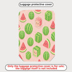 1-Piece Cute Watermelon Pink Fun Cheerful Playful  Suitcase Luggage Cover, Stretch Protective Sleeve
