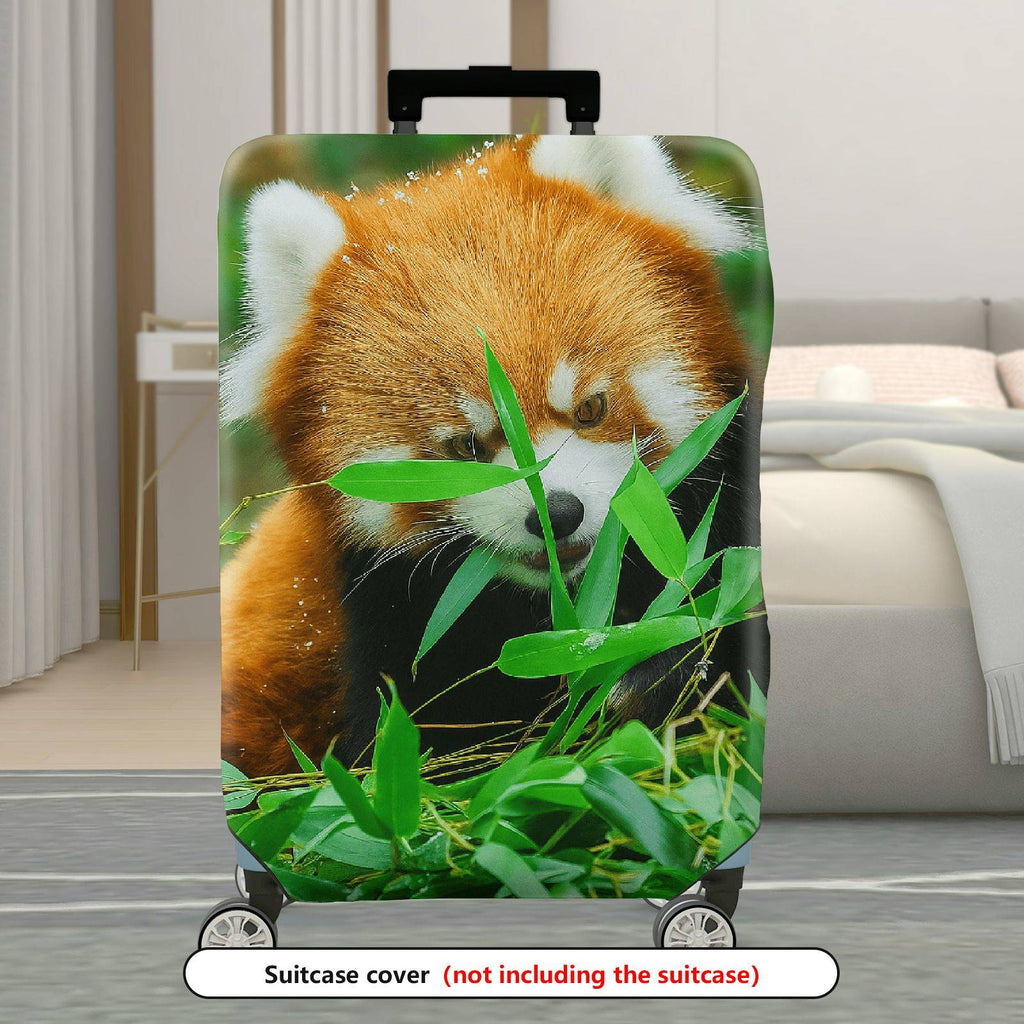 1-Piece Cute Red Panda Bamboo Nature Animal Wildlife  Suitcase Luggage Cover, Stretch Protective Sleeve
