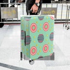 1-Piece Pastel Geometric Stripes Circles Dots Colorful  Suitcase Luggage Cover, Stretch Protective Sleeve
