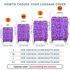 1-Piece Purple Geometric Mosaic Pattern  Suitcase Luggage Cover, Stretch Protective Sleeve