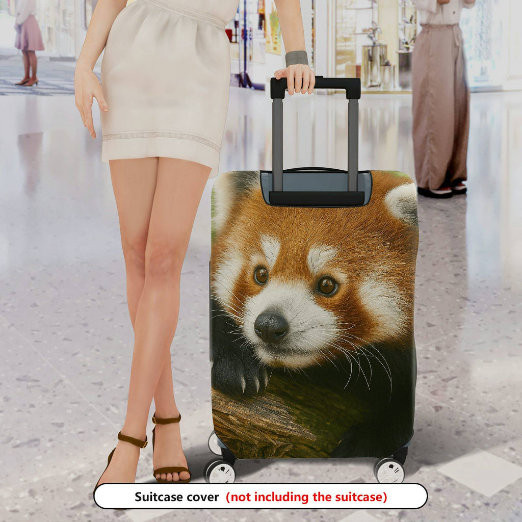1-Piece Woodland Animal Red Panda Cute Nature Wildlife Forest  Suitcase Luggage Cover, Stretch Protective Sleeve