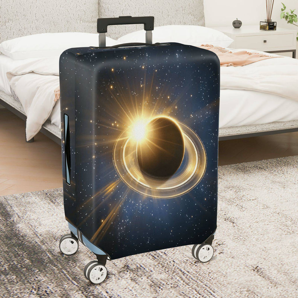 1-Piece Cosmic Galaxy Star Solar Eclipse Astronomy  Suitcase Luggage Cover, Stretch Protective Sleeve
