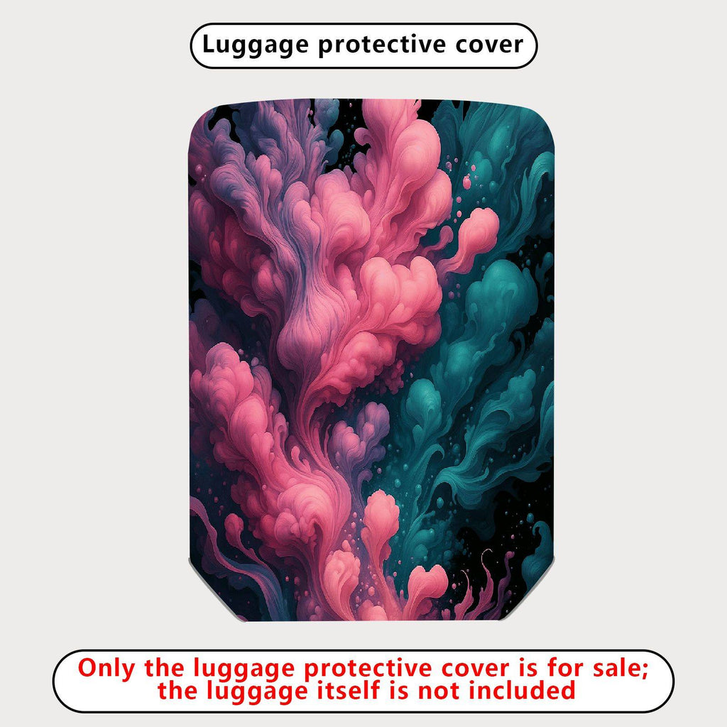 1-Piece Abstract Pink Blue Swirl Art Colorful Creative  Suitcase Luggage Cover, Stretch Protective Sleeve