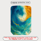 1-Piece Galaxy Wave Artistic Abstract Colorful Swirl Cosmic  Suitcase Luggage Cover, Stretch Protective Sleeve