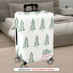 1-Piece Green Pine Tree Forest Car Holiday  Suitcase Luggage Cover, Stretch Protective Sleeve