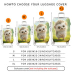 1-Piece Cute Hedgehog Animal Nature  Fun  Suitcase Luggage Cover, Stretch Protective Sleeve