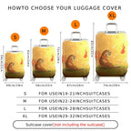 1-Piece Golden Tiger  Birds Mandala Artistic  Suitcase Luggage Cover, Stretch Protective Sleeve