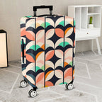 1-Piece Retro Colorful Leaf Geometric Abstract Vibrant  Suitcase Luggage Cover, Stretch Protective Sleeve