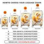 1-Piece Christmas Holiday Snow Squirrel Orange Berry  Suitcase Luggage Cover, Stretch Protective Sleeve