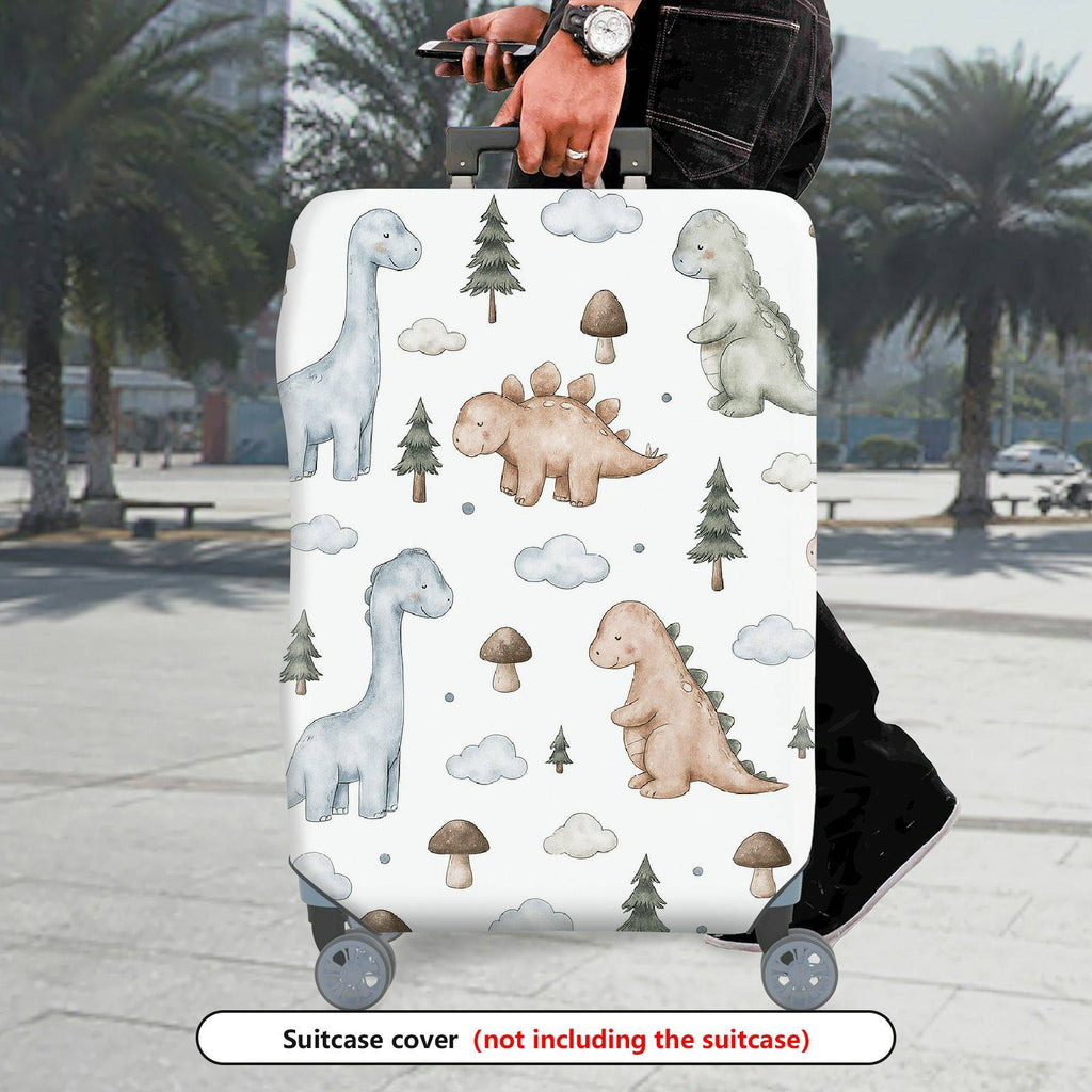 1-Piece Cute Dinosaur Tree Cloud Mushroom  Suitcase Luggage Cover, Stretch Protective Sleeve