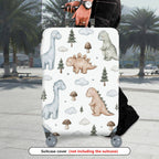 1-Piece Cute Dinosaur Tree Cloud Mushroom  Suitcase Luggage Cover, Stretch Protective Sleeve