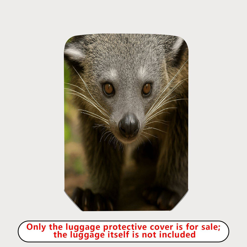 1-Piece Animal Wildlife Close-up Nature Photography Gray  Suitcase Luggage Cover, Stretch Protective Sleeve