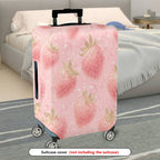 1-Piece Strawberry Pink Bubble Cute Fun Cheerful  Suitcase Luggage Cover, Stretch Protective Sleeve