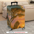 1-Piece Sunset Lion Tree Landscape Wildlife  Suitcase Luggage Cover, Stretch Protective Sleeve