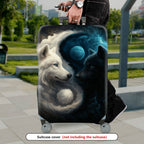 1-Piece Wolf Moon Nature Cosmic Night Mystical  Suitcase Luggage Cover, Stretch Protective Sleeve