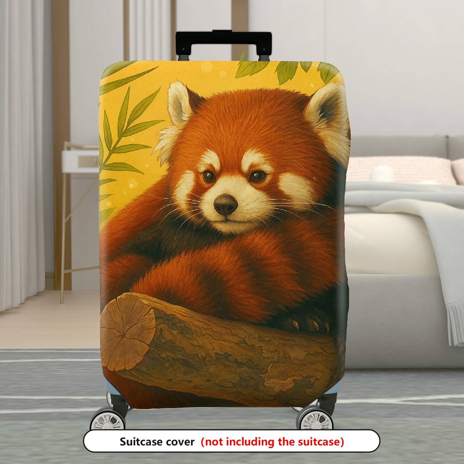 1-Piece Red Panda Forest Nature Wildlife Animal Cute  Suitcase Luggage Cover, Stretch Protective Sleeve