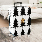 1-Piece Christmas Tree Star Holiday Festive Luggage  Suitcase Luggage Cover, Stretch Protective Sleeve