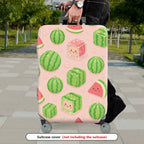 1-Piece Cute Watermelon Pink Fun Cheerful Playful  Suitcase Luggage Cover, Stretch Protective Sleeve