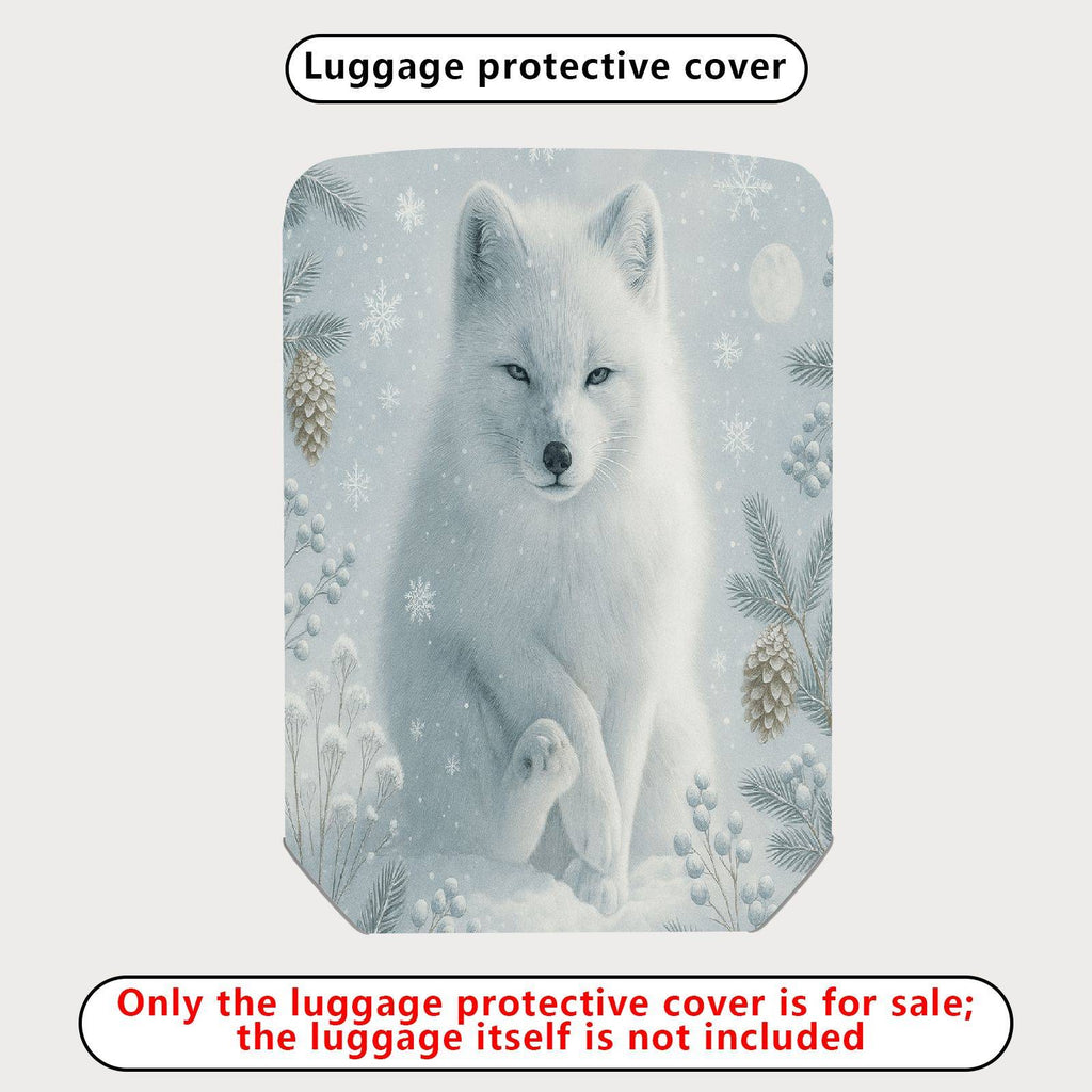 1-Piece Arctic Fox Snow Winter Nature Pine  Suitcase Luggage Cover, Stretch Protective Sleeve
