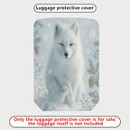 1-Piece Arctic Fox Snow Winter Nature Pine  Suitcase Luggage Cover, Stretch Protective Sleeve
