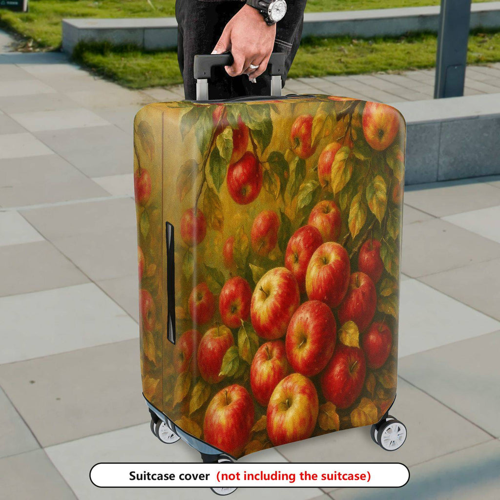 1-Piece Apple Orchard Autumn Vintage Nature Fruit  Suitcase Luggage Cover, Stretch Protective Sleeve