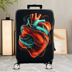 1-Piece Abstract Heart Artistic Colorful Vibrant Unique  Suitcase Luggage Cover, Stretch Protective Sleeve