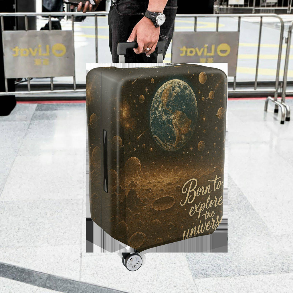 1-Piece Cosmic Space Planet Universe Explore  Suitcase Luggage Cover, Stretch Protective Sleeve