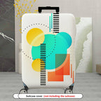 1-Piece Abstract Colorful Geometric Artistic Modern Travel  Suitcase Luggage Cover, Stretch Protective Sleeve