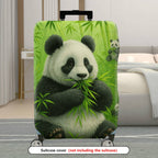 1-Piece Panda Bamboo Green Forest Cute Playful Lively  Suitcase Luggage Cover, Stretch Protective Sleeve